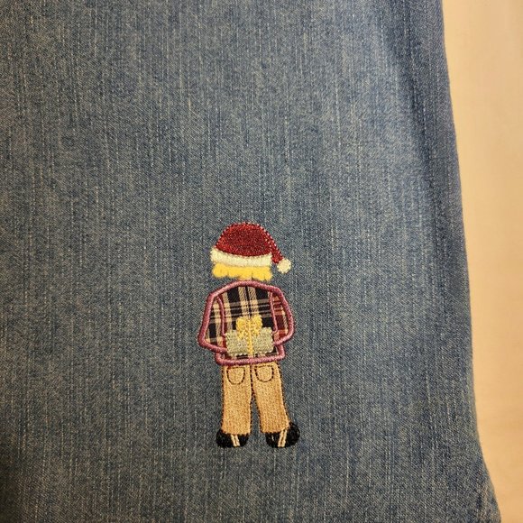 Christopher and Banks Christmas Jean Vest - Picture 5 of 5